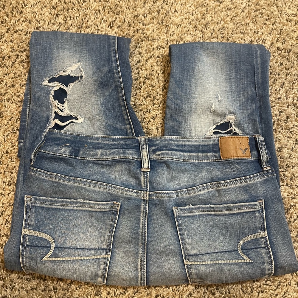 American Eagle Super Stretch Jeans High Rise Jegging Crop Size 10 Long